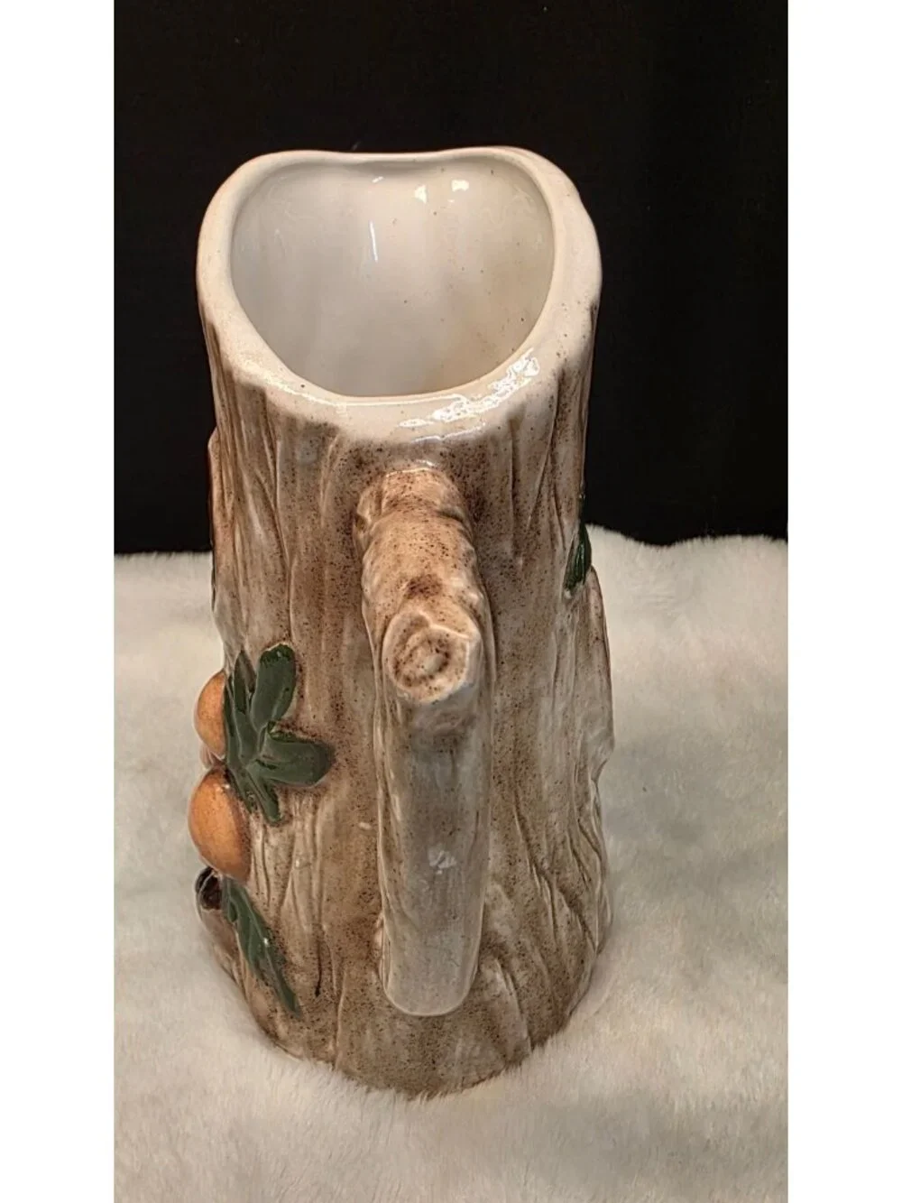 Vtg Retro Ceramic Mid-Century Cottagecore Woodland Mushroom Holland Mold Pitcher